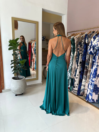 Vestido Margarita Verde Pino