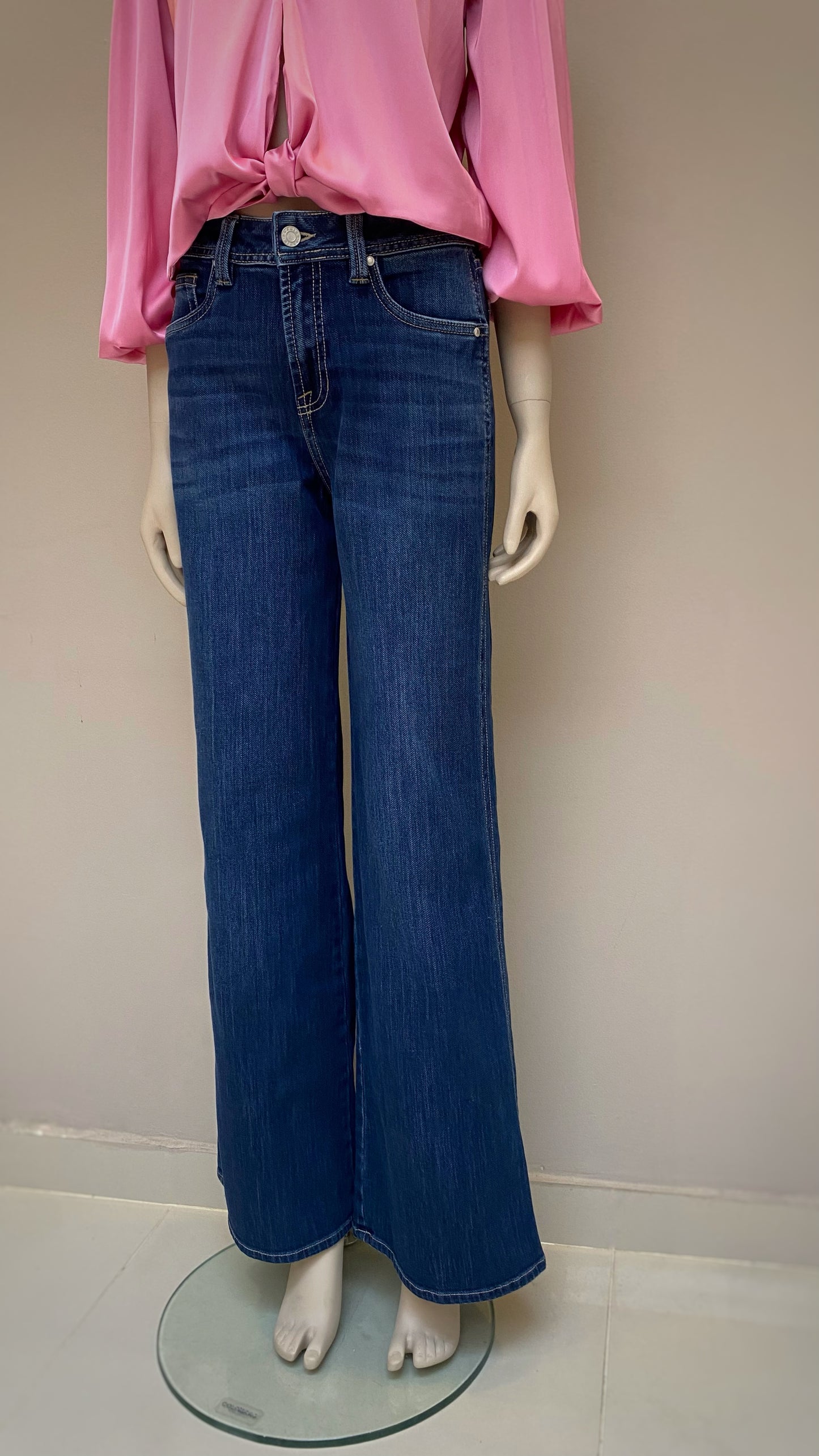 Jean Wide Leg High Rise Indigo 380