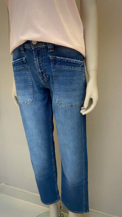 Jean Straight Leg Mid Rise Indigo 316