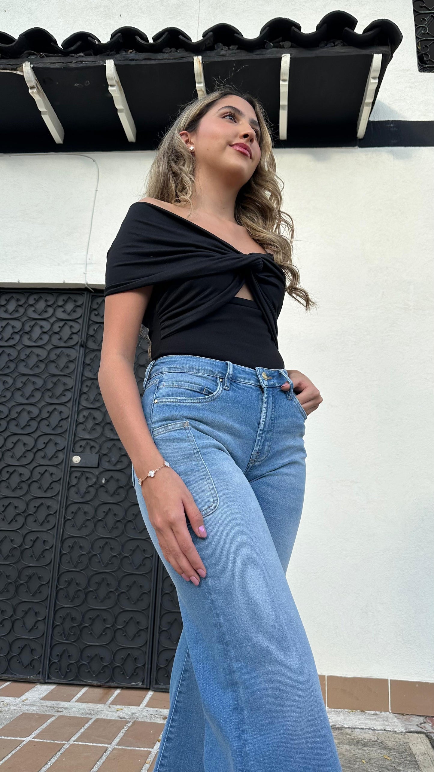 Jean Wide Leg High Rise Claro 326