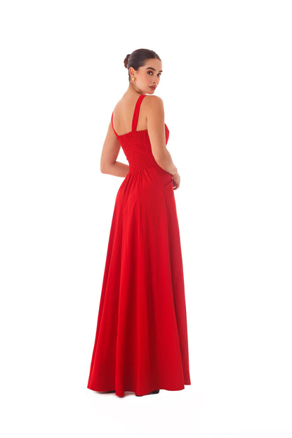 Maxidress Fernanda Rojo