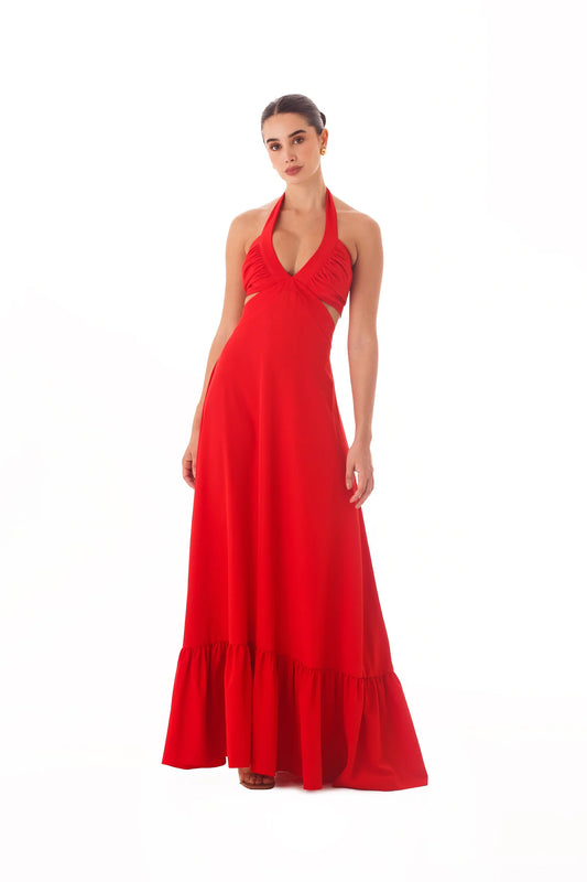 Maxidress Manuela Rojo