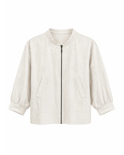 Chaqueta Bomber Crudo Palmera