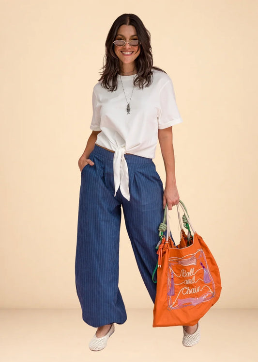 Pantalón Jooger Asami Rayas Azules