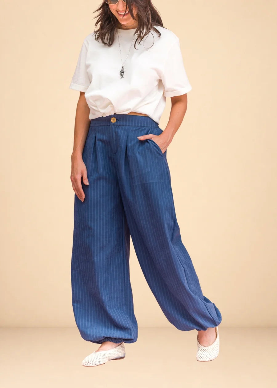 Pantalón Jooger Asami Rayas Azules