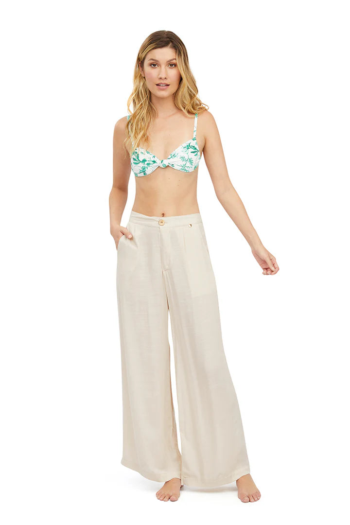 Solid Green Shells Zenda Pants