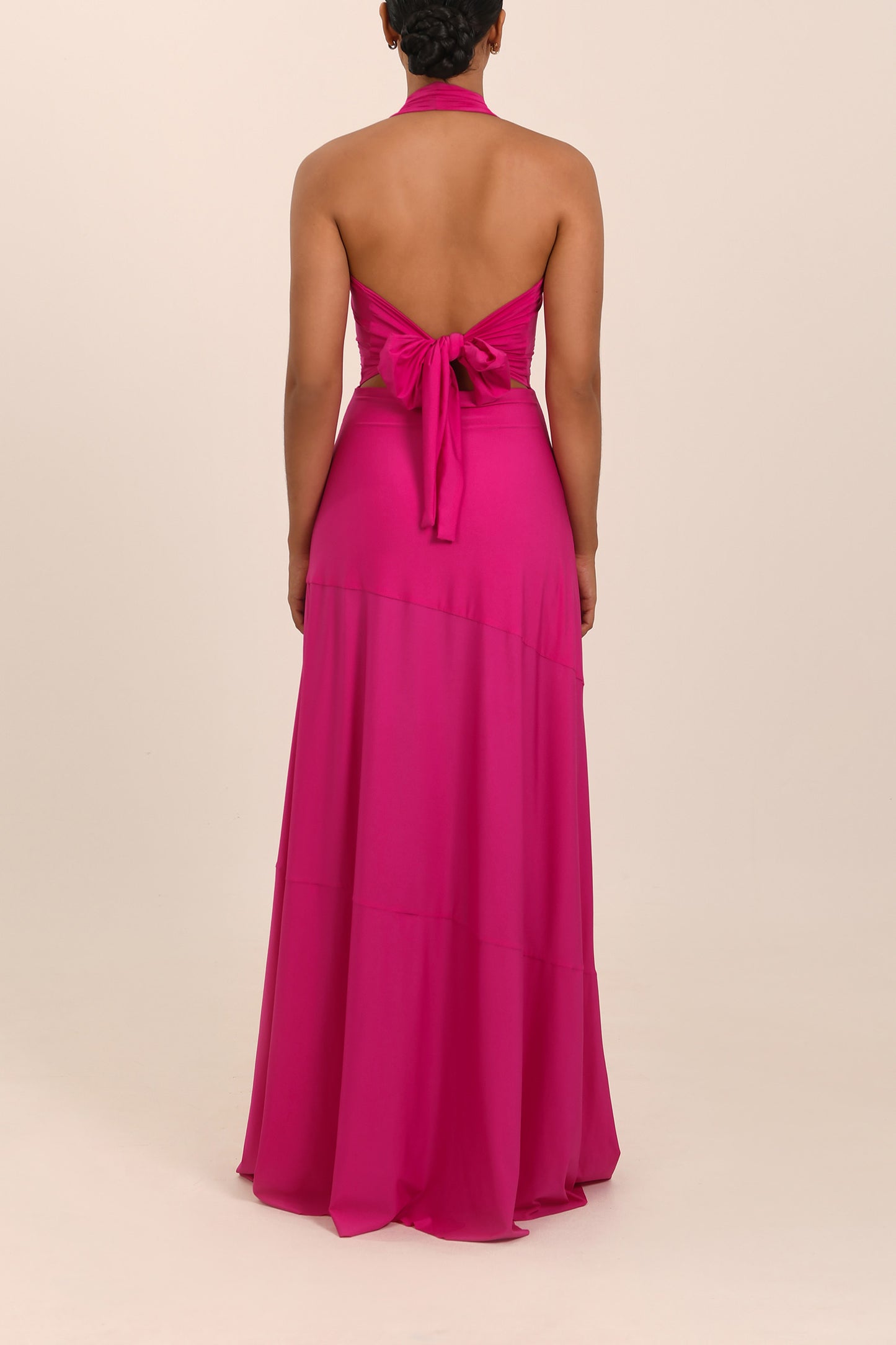 Vestido Camelia Magenta Oscuro