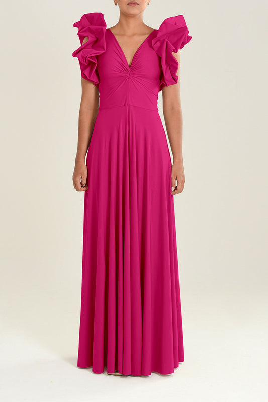 Vestido Claus Magenta Oscuro