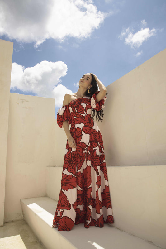Vestido Dalia Naranja