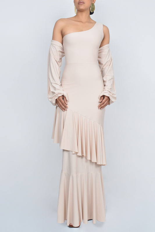 Vestido Giralda Beige