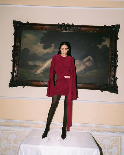Vestido Malva Vinotinto