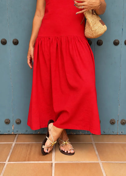 Vestido Largo Solei Rojo