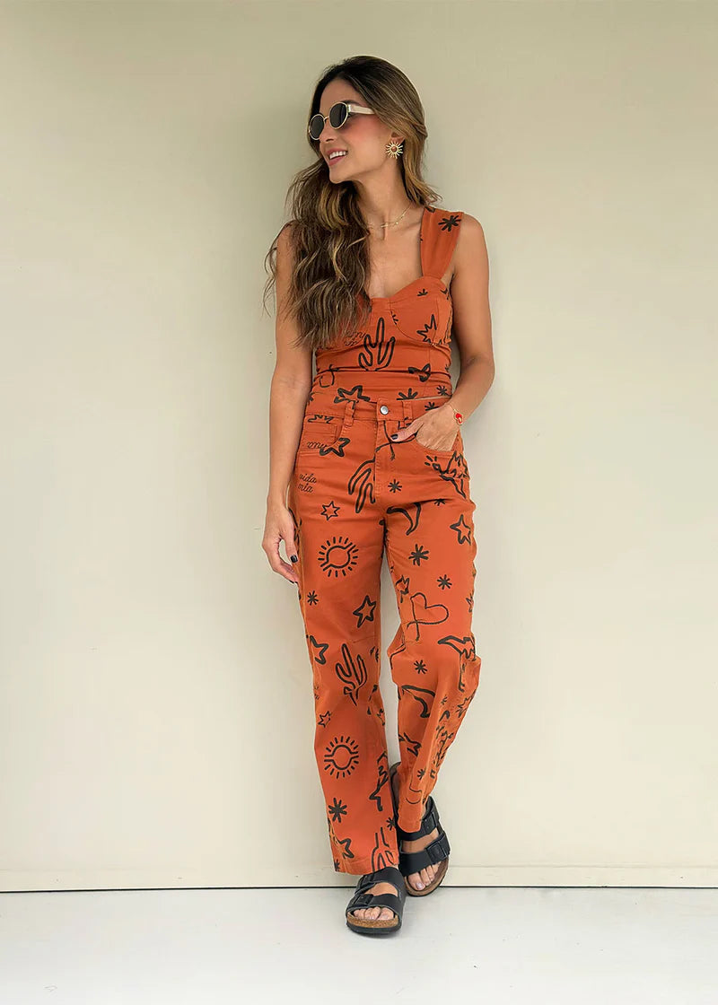 Pantalón Adara Texas Terracota