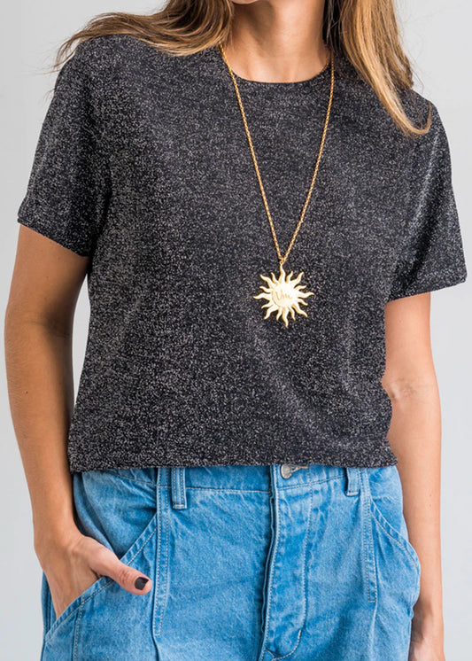 Camiseta Ania Lurex Negro