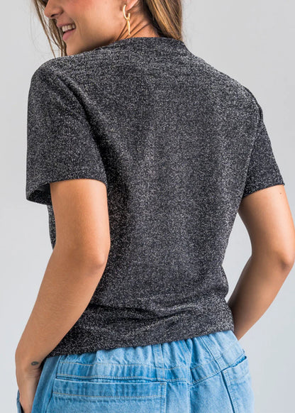 Camiseta Ania Lurex Negro