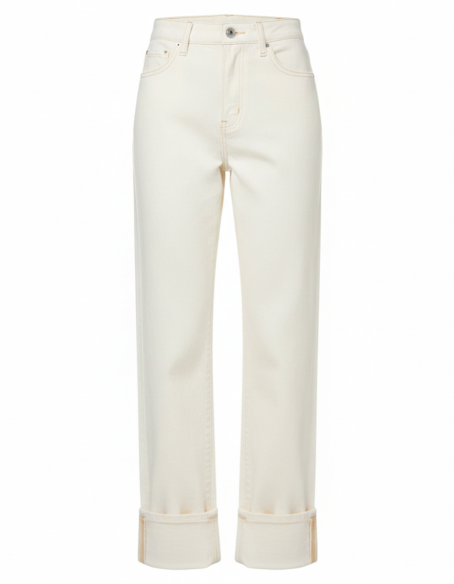 Jean Straight Mid Rise Crudo 302