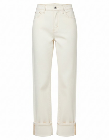 Jean Straight Mid Rise Crudo 302