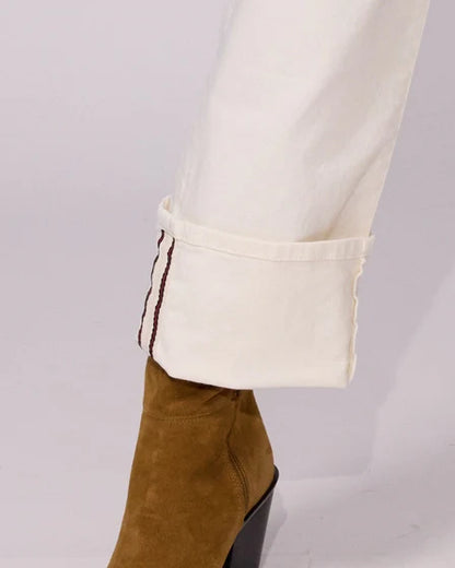 Jean Straight Mid Rise Crudo 302