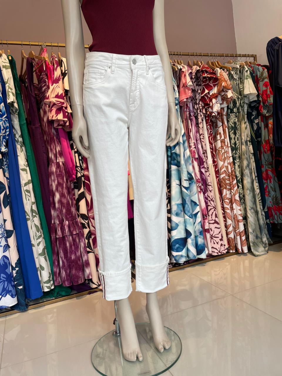 Jean Straight Mid Rise Crudo 302