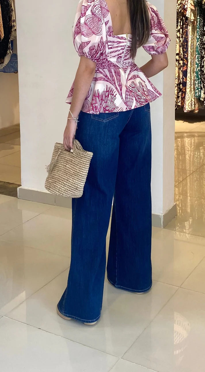 Jean Wide Leg High Rise Tradicional 380