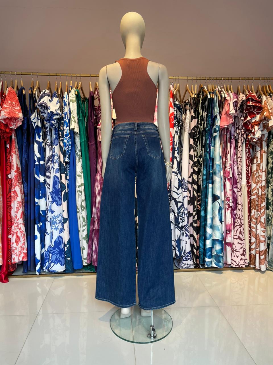 Jean Wide Leg High Rise Tradicional 380