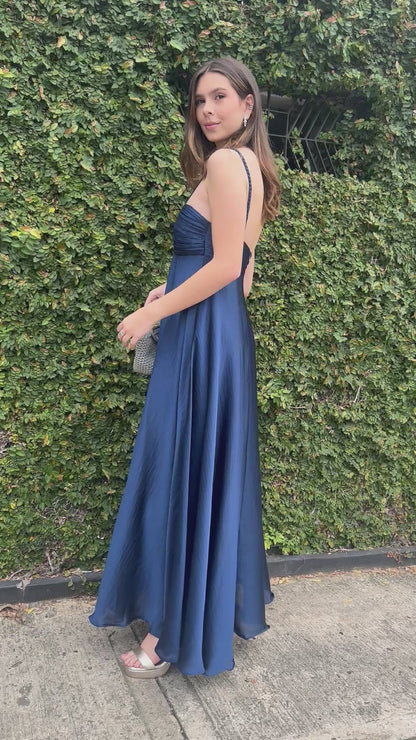 Vestido Adela Azul Oscuro